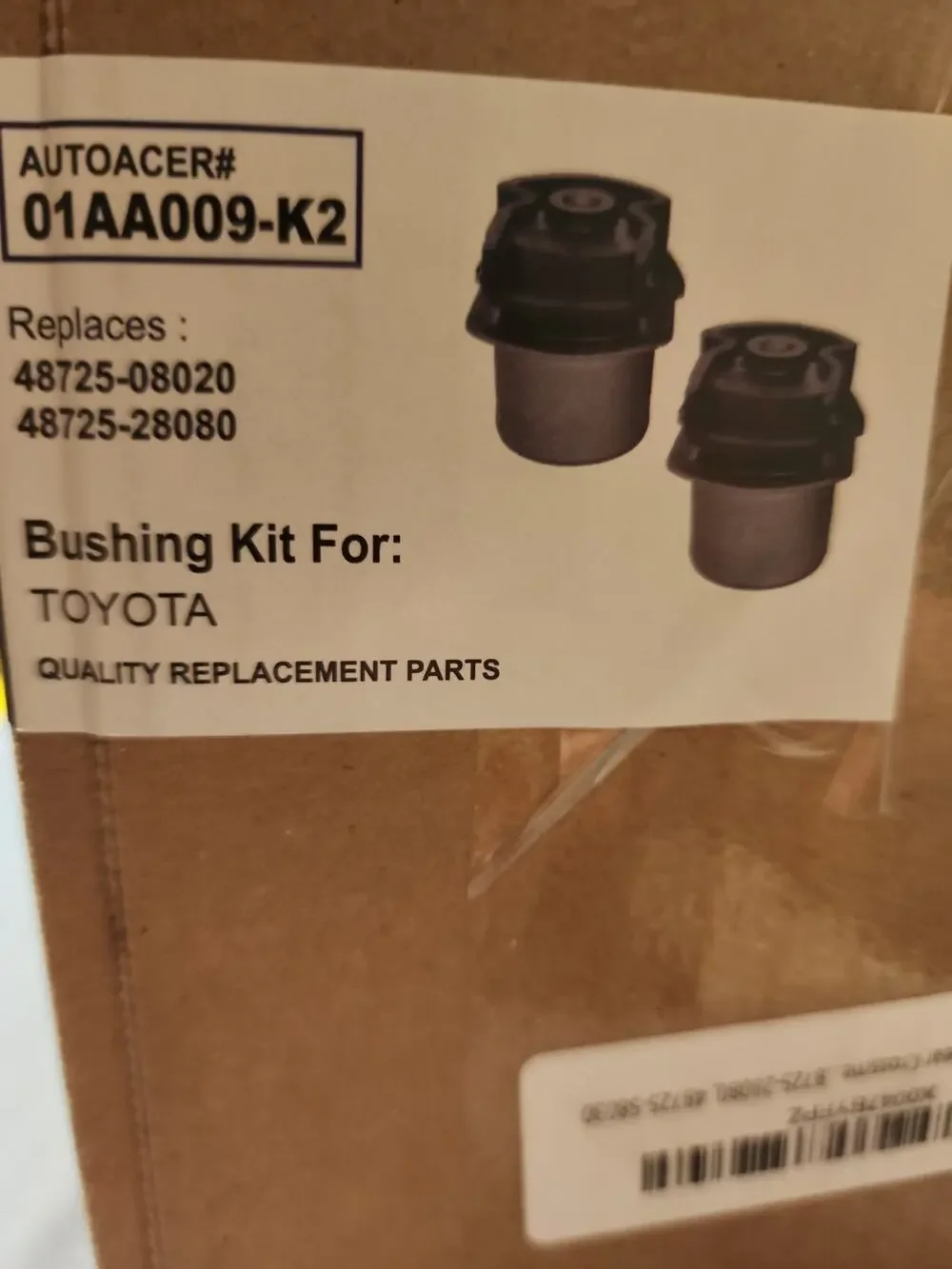 Autoacer#01AA009-K2 Rear Crossmember Bushings Toyota